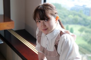 Super close-up A large amount of saliva of a maid cafe clerk mouth super close-up blowjob pacifier interview 3 Akari